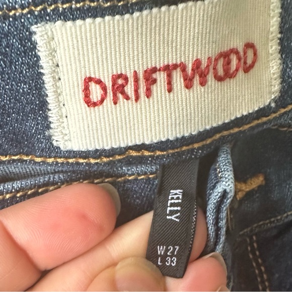 Driftwood Kelly Embroidered Jeans, pre-loved Size 27 with custom cut hem - Picture 6 of 12